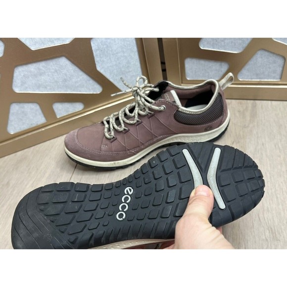 ECCO Aspina Low GORE-TEX Hiking Yak Leather Shoe 39 Us 8 Sneakers Plum - Picture 9 of 9